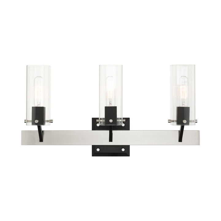 3 Light Brushed Nickel Vanity Sconce by Livex Lighting