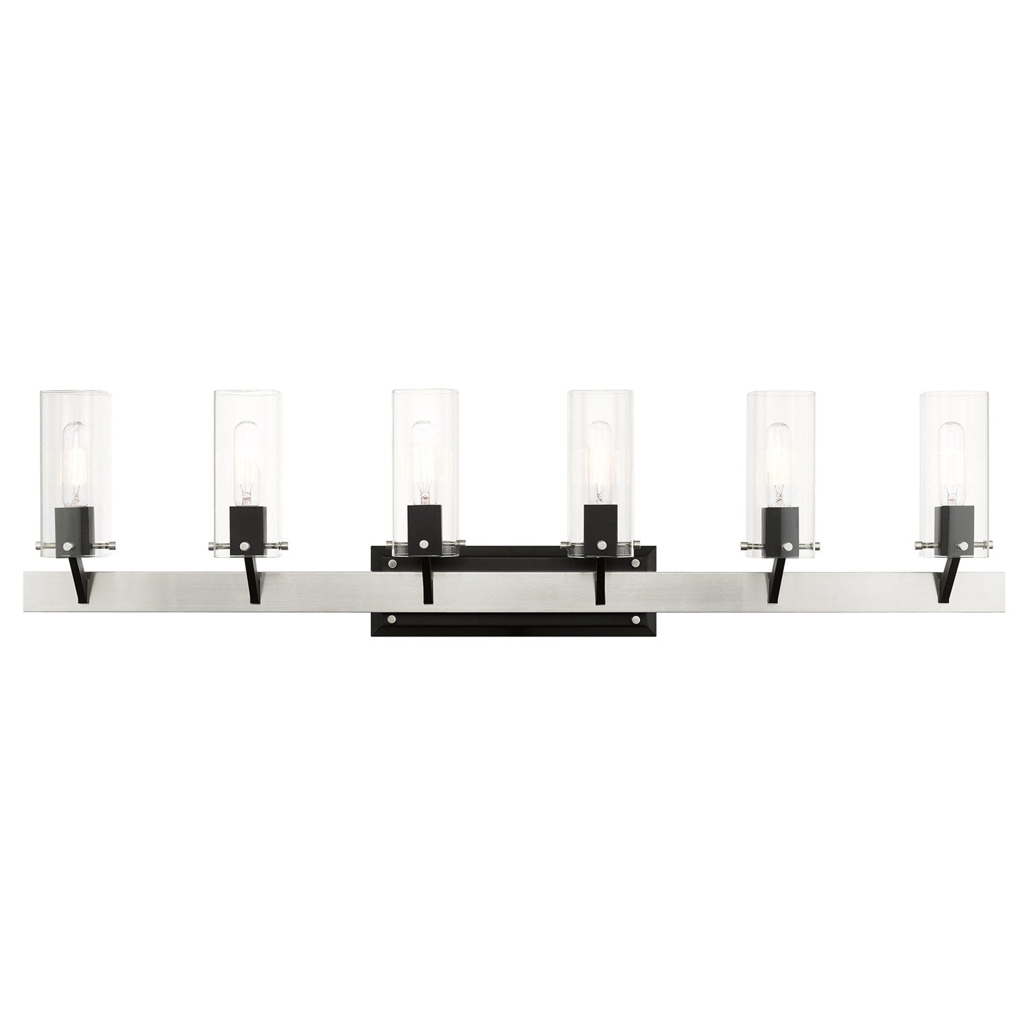 6 Light Brushed Nickel Vanity Sconce by Livex Lighting