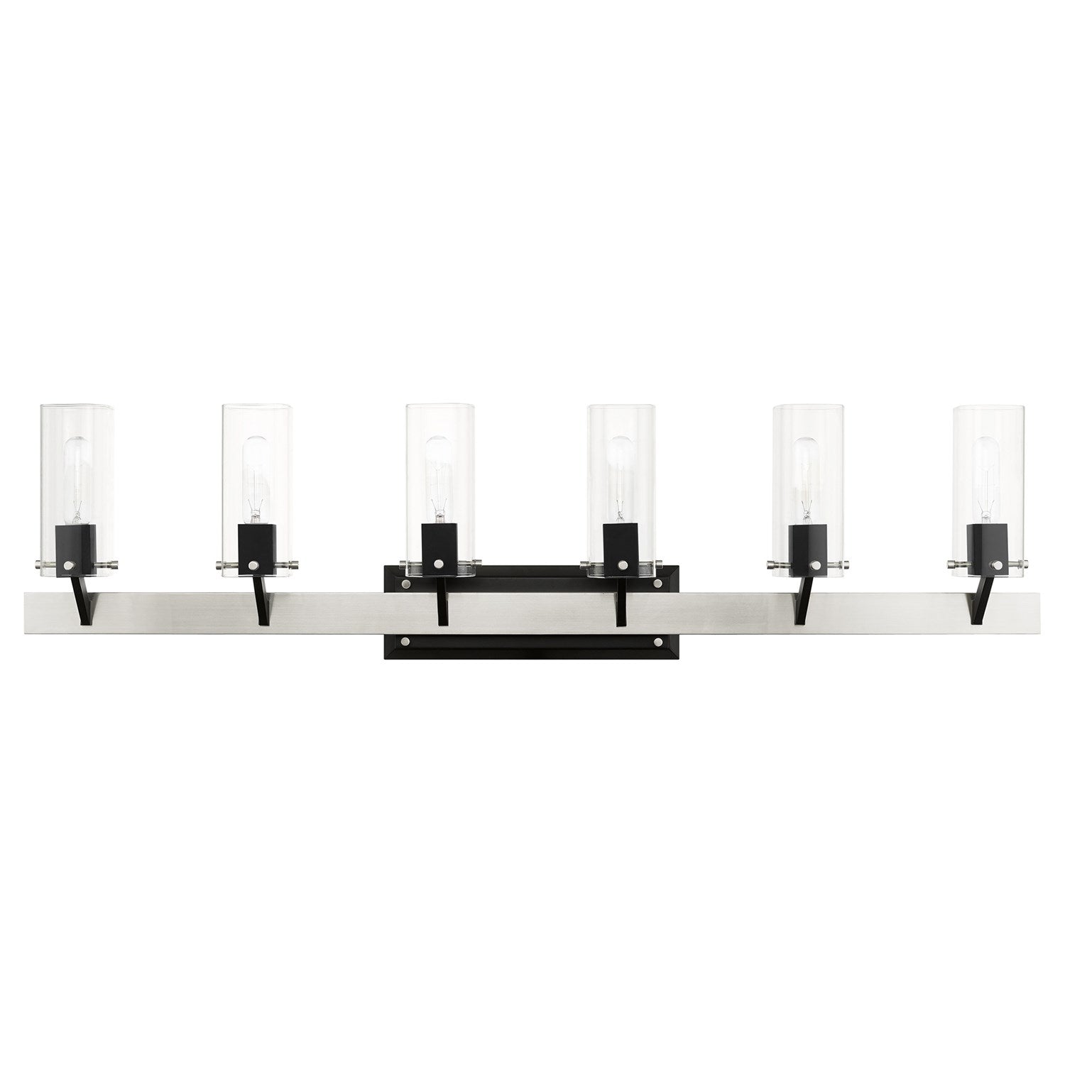 6 Light Brushed Nickel Vanity Sconce