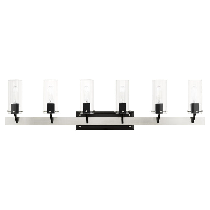 6 Light Brushed Nickel Vanity Sconce