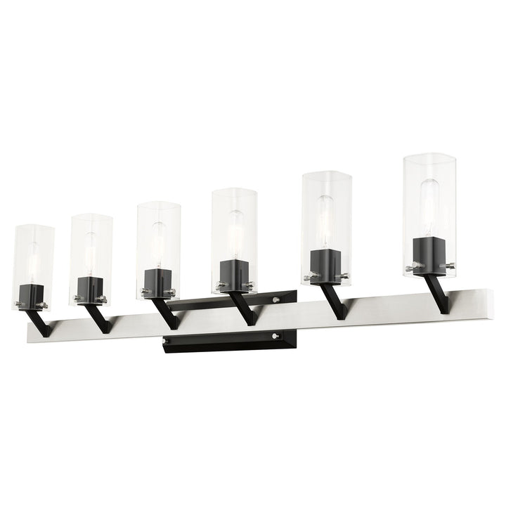 6 Light Brushed Nickel Vanity Sconce