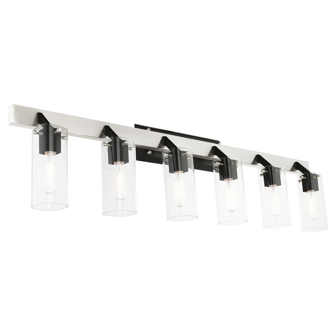 6 Light Brushed Nickel Vanity Sconce