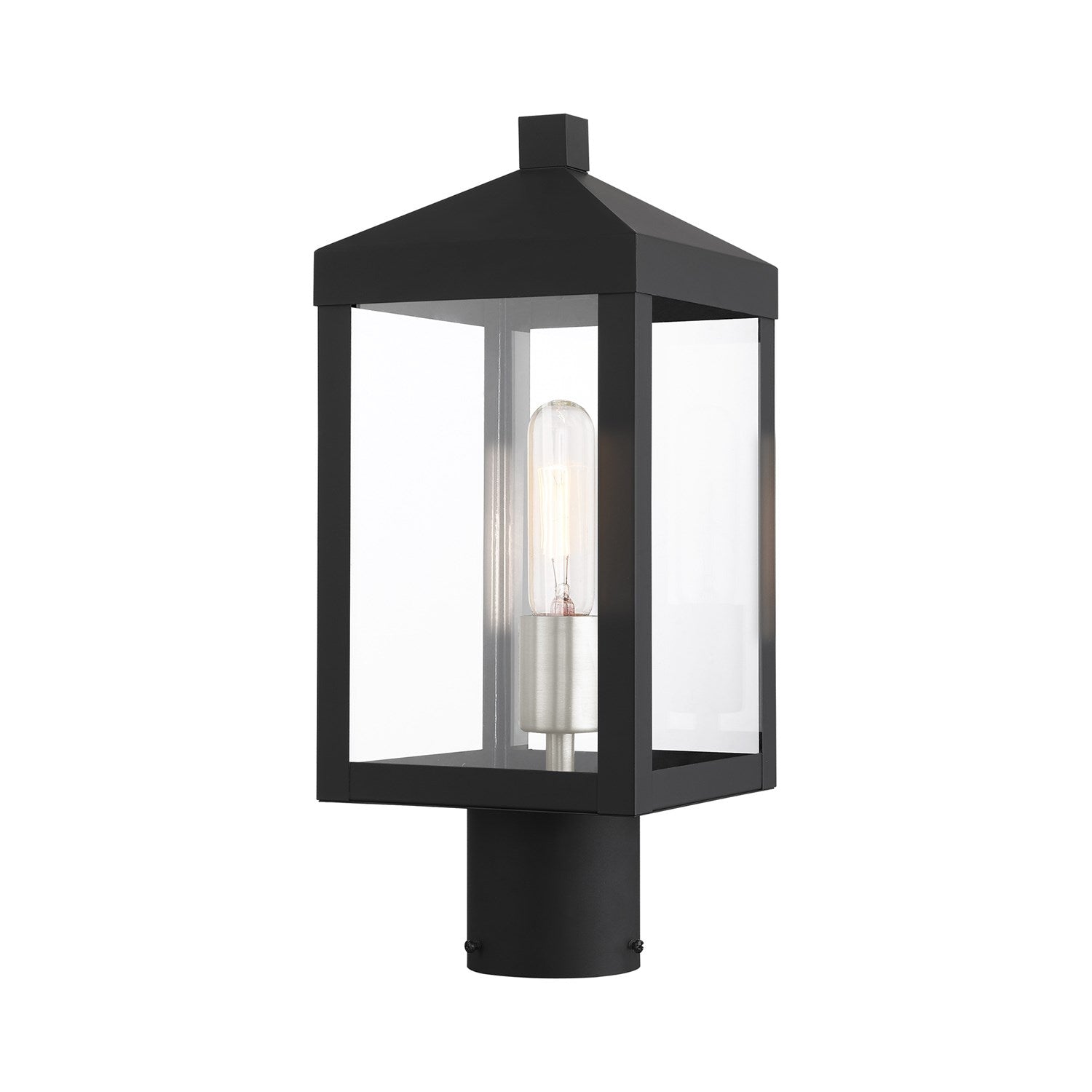 1 Light Black Outdoor Post Top Lantern by Livex Lighting