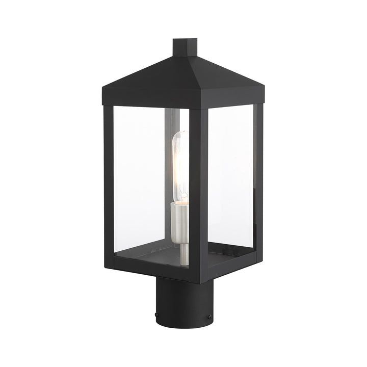 1 Light Black Outdoor Post Top Lantern