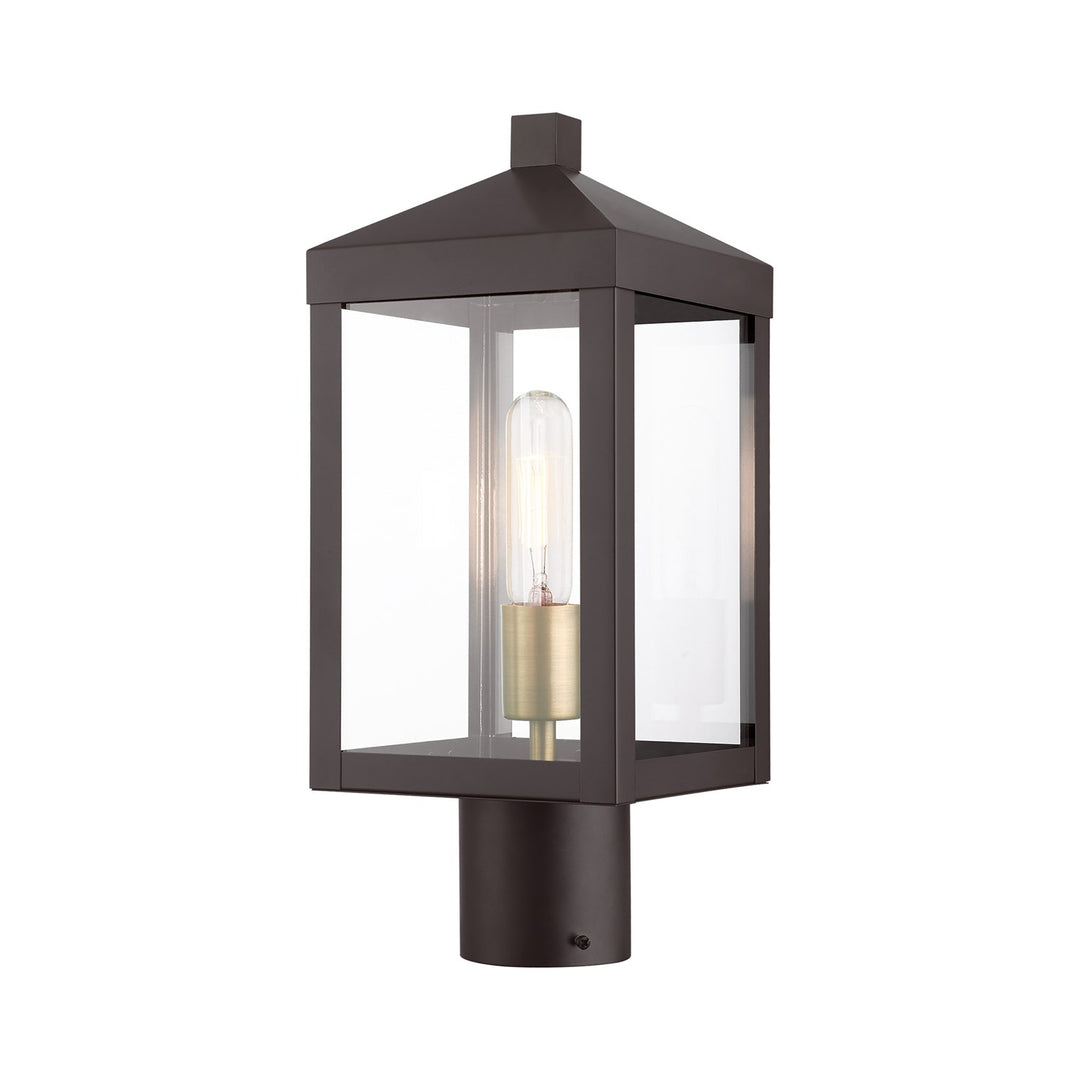1 Light Bronze Outdoor Post Top Lantern by Livex Lighting