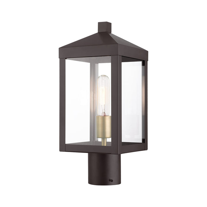 1 Light Bronze Outdoor Post Top Lantern by Livex Lighting