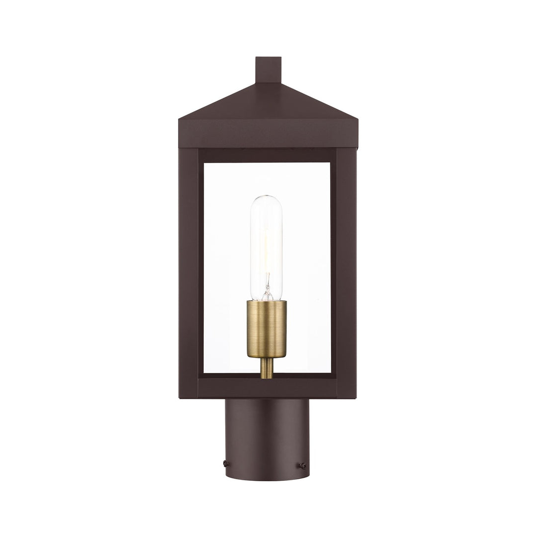 1 Light Bronze Outdoor Post Top Lantern