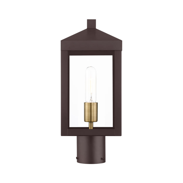 1 Light Bronze Outdoor Post Top Lantern