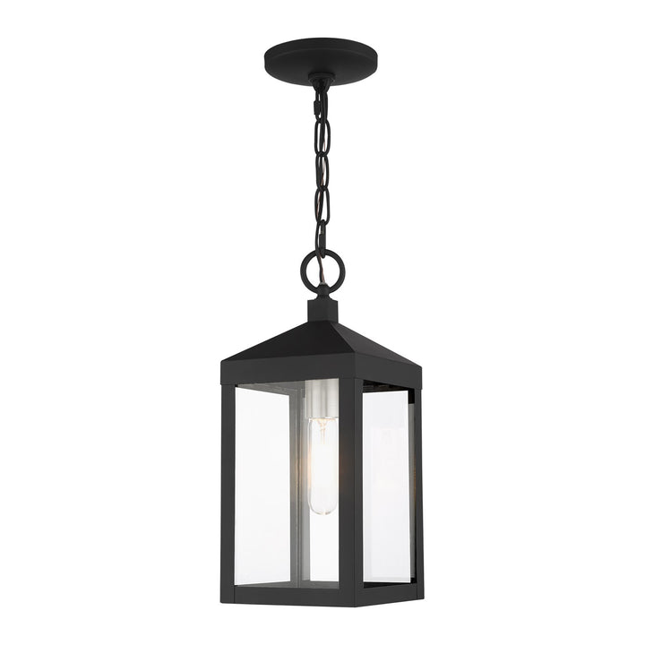 1 Light Black Outdoor Pendant Lantern by Livex Lighting