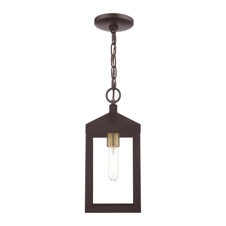 1 Light Bronze Outdoor Pendant Lantern