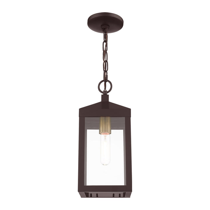 1 Light Bronze Outdoor Pendant Lantern