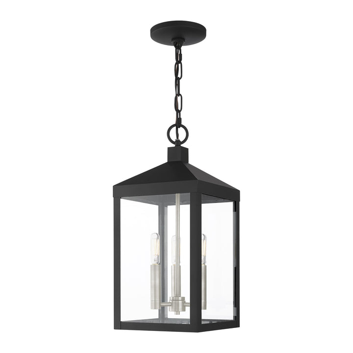 3 Light Black Outdoor Pendant Lantern by Livex Lighting
