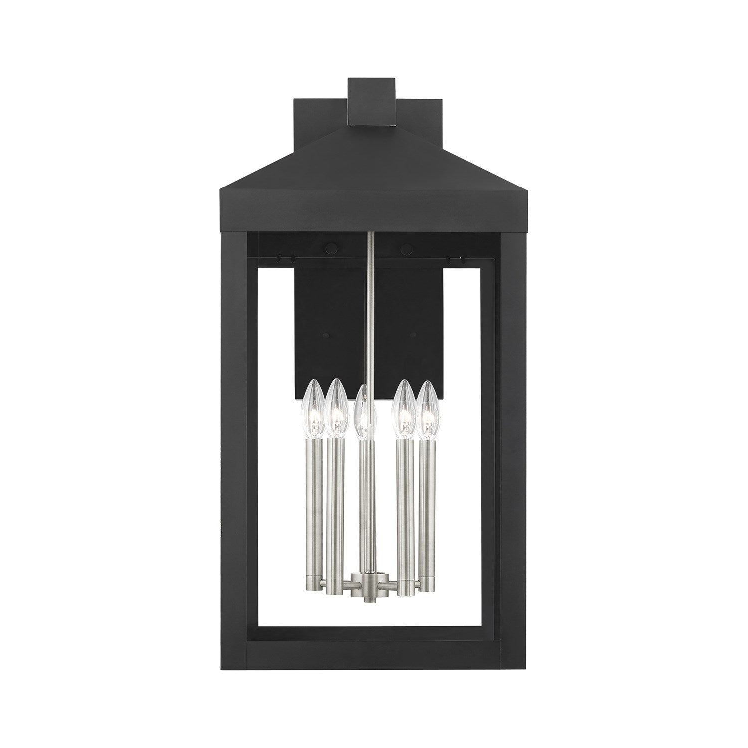 5 Light Black Outdoor Wall Lantern