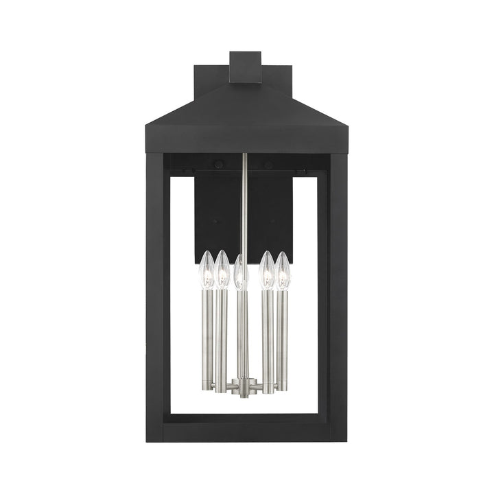 5 Light Black Outdoor Wall Lantern