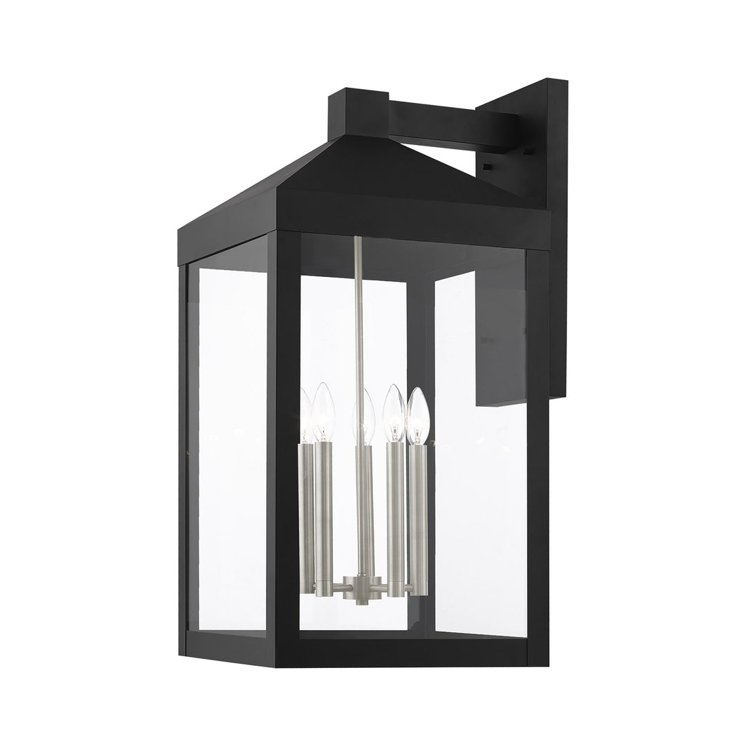 5 Light Black Outdoor Wall Lantern