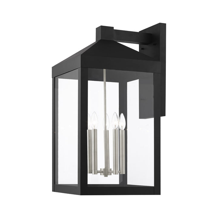 5 Light Black Outdoor Wall Lantern
