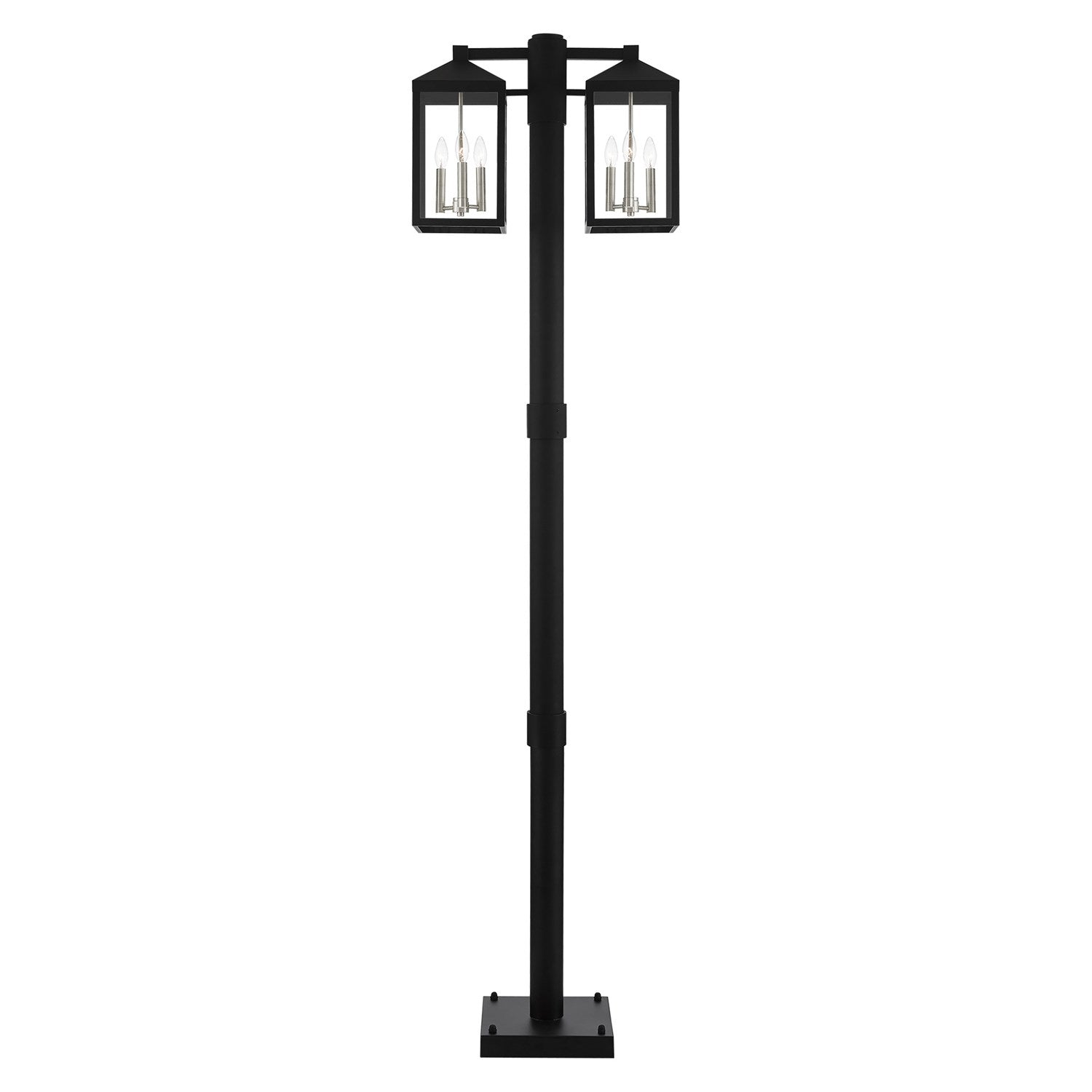 6 Light Black Outdoor Post Light