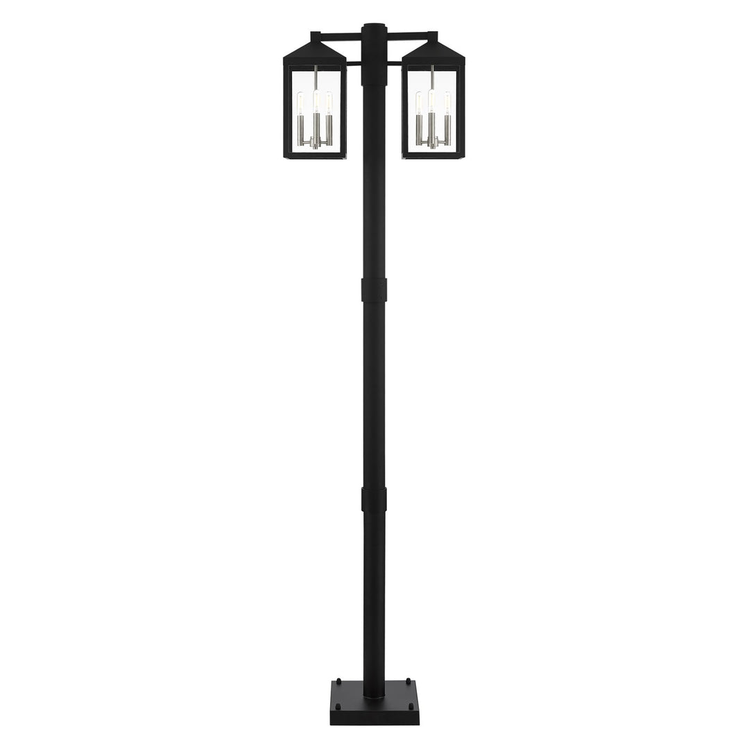 6 Light Black Outdoor Post Light