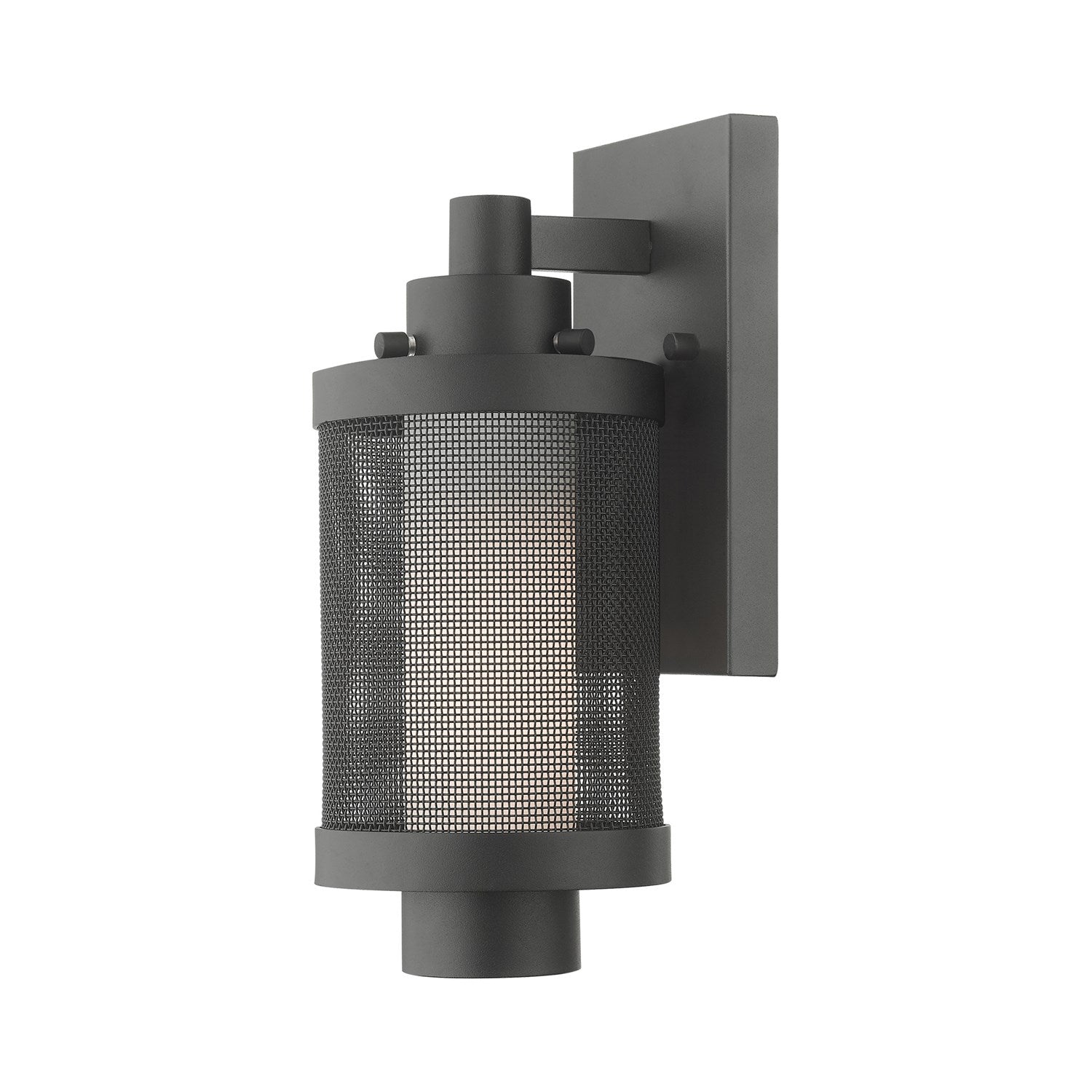 1 Light Textured Black Wall Lantern by Livex Lighting
