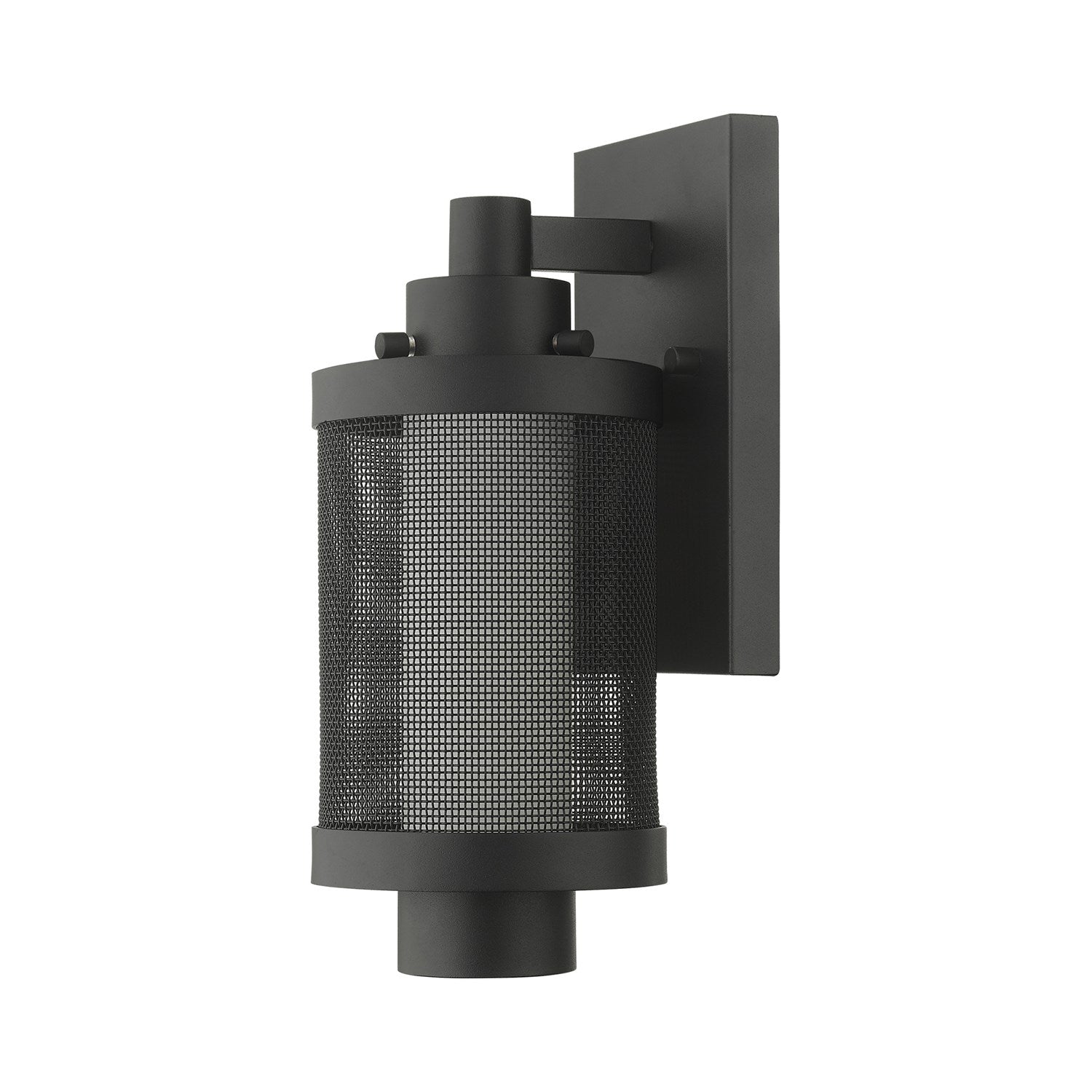 1 Light Textured Black Wall Lantern