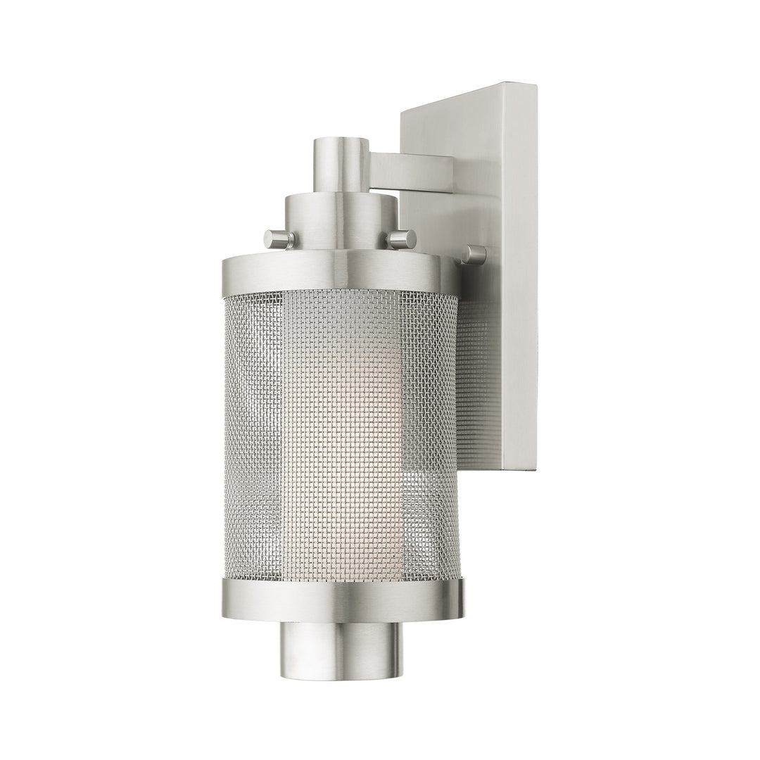 1 Light Brushed Nickel Wall Lantern by Livex Lighting