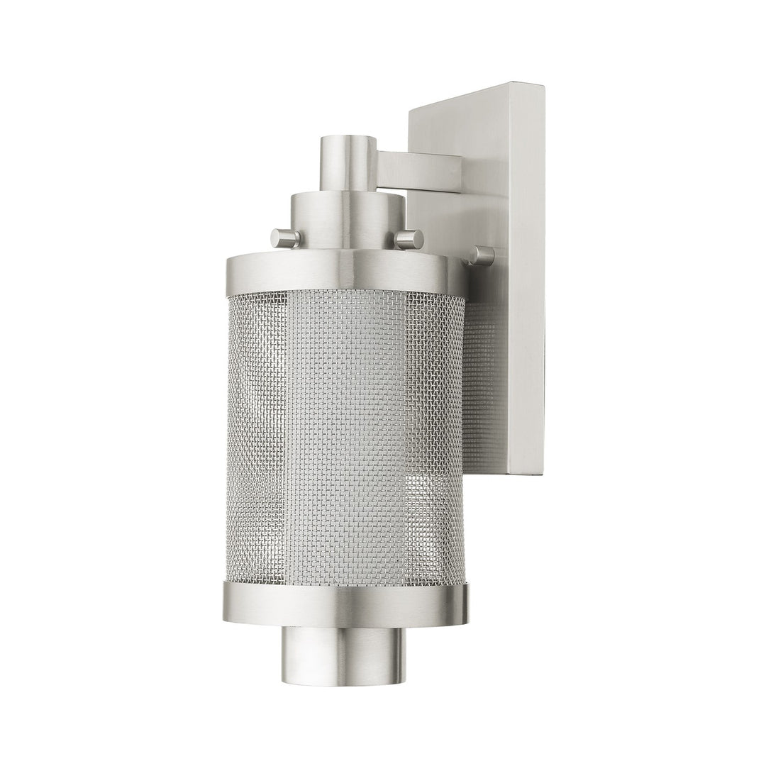 1 Light Brushed Nickel Wall Lantern