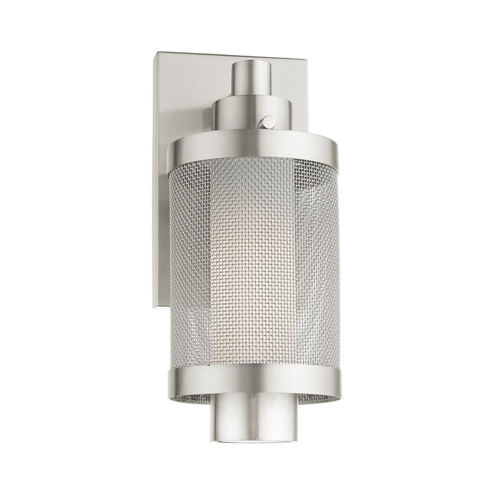 1 Light Brushed Nickel Wall Lantern
