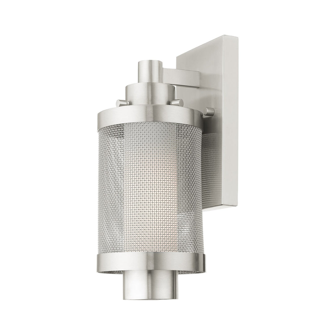 1 Light Brushed Nickel Wall Lantern