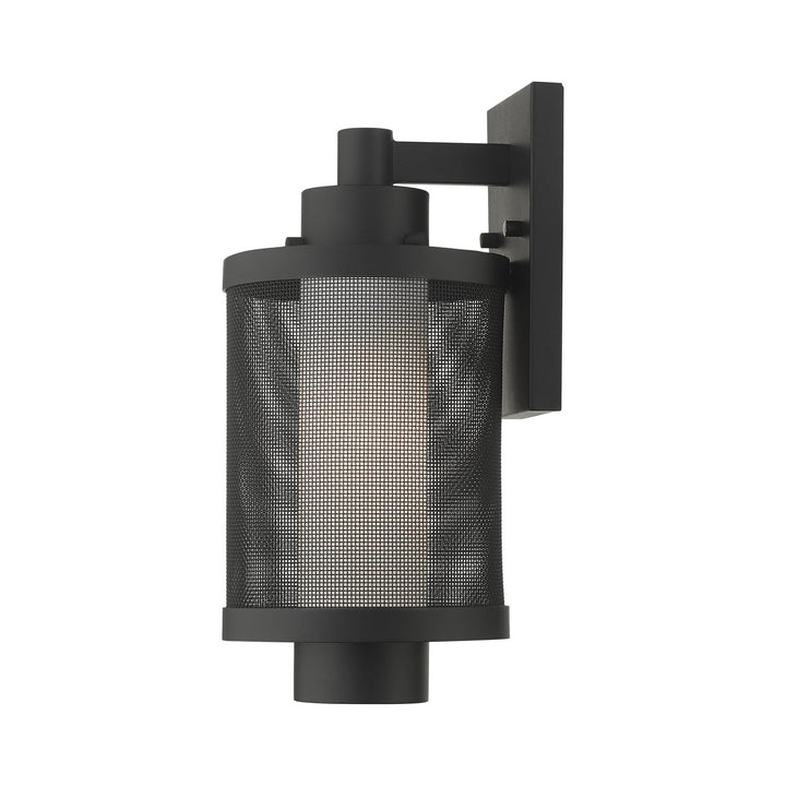 1 Light Textured Black Wall Lantern