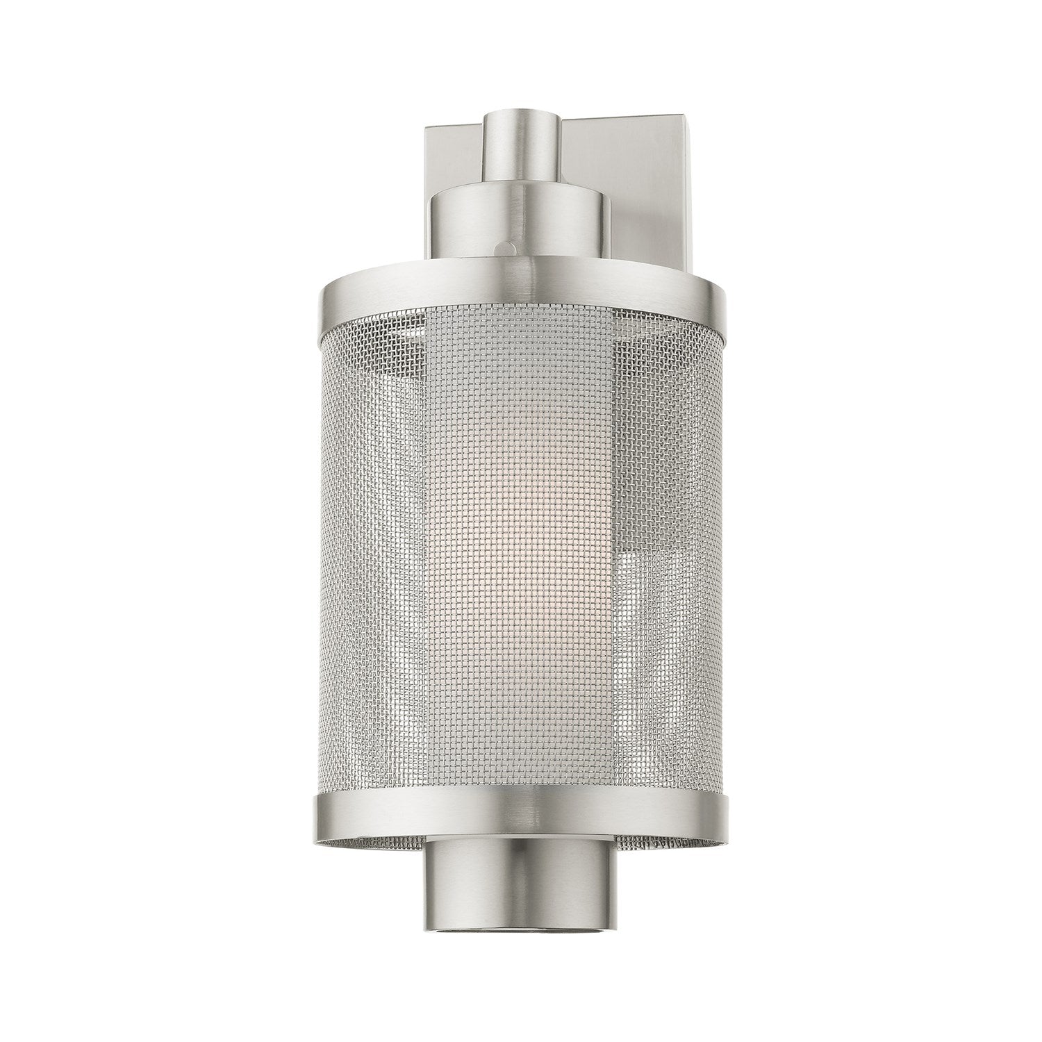 1 Light Brushed Nickel Wall Lantern