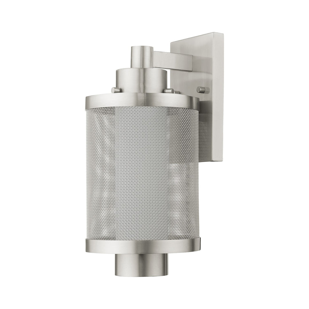 1 Light Brushed Nickel Wall Lantern