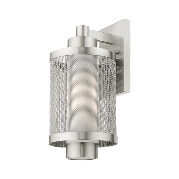 1 Light Brushed Nickel Wall Lantern
