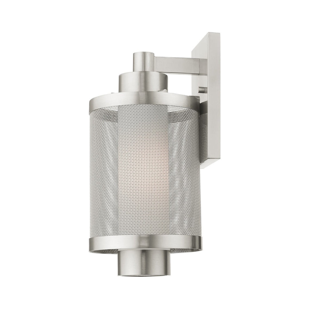 1 Light Brushed Nickel Wall Lantern