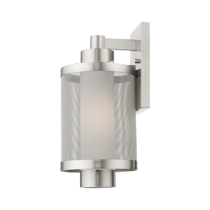 1 Light Brushed Nickel Wall Lantern