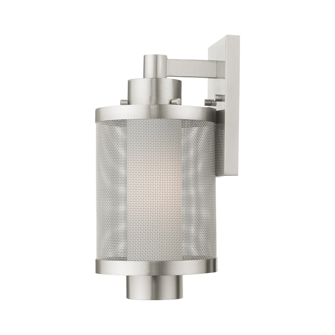 1 Light Brushed Nickel Wall Lantern