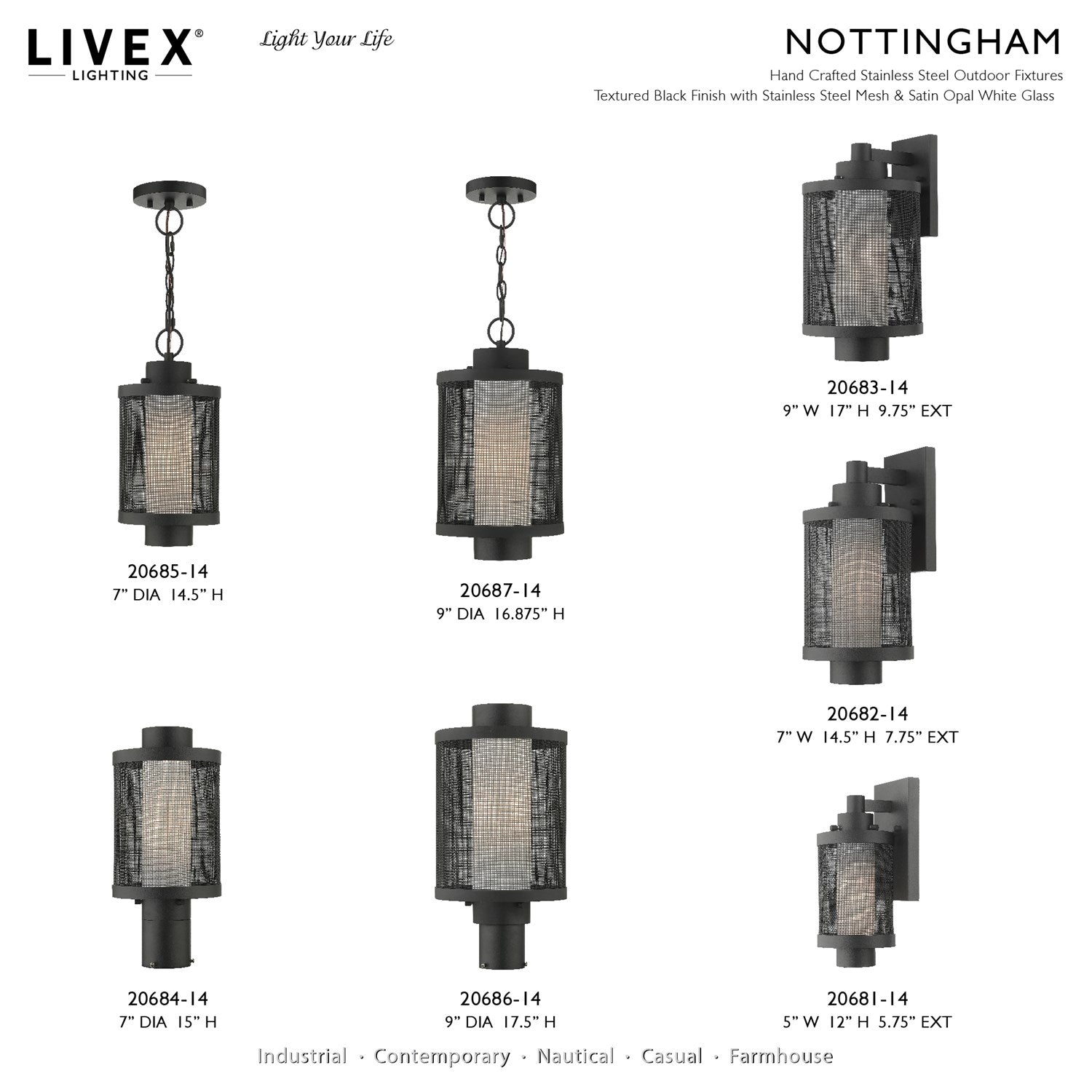 1 Light Textured Black Wall Lantern