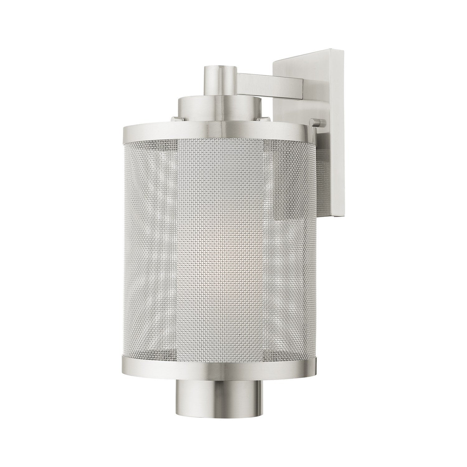 1 Light Brushed Nickel Wall Lantern by Livex Lighting