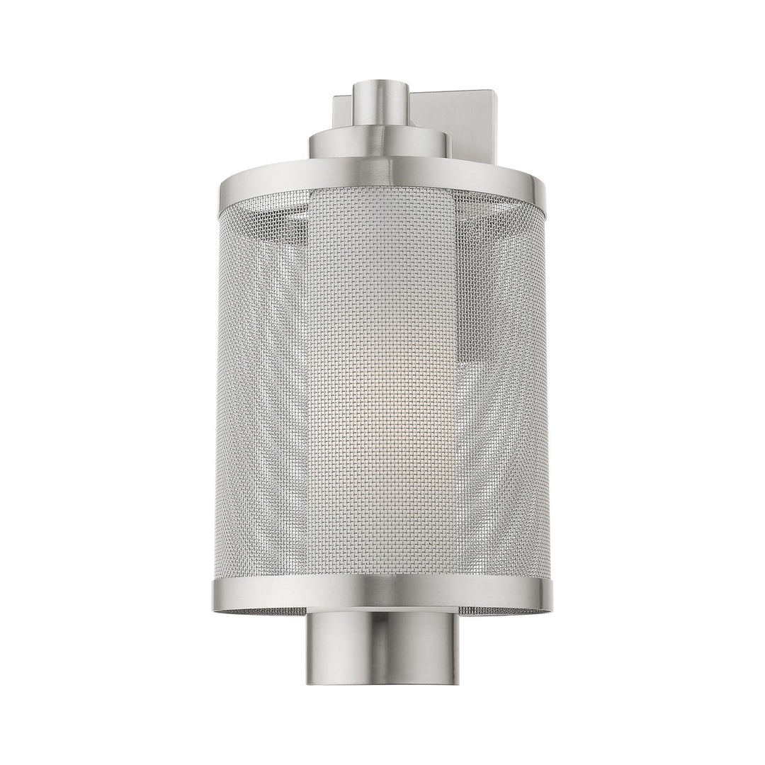 1 Light Brushed Nickel Wall Lantern