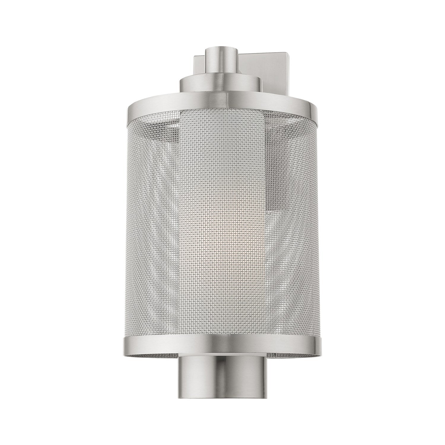 1 Light Brushed Nickel Wall Lantern