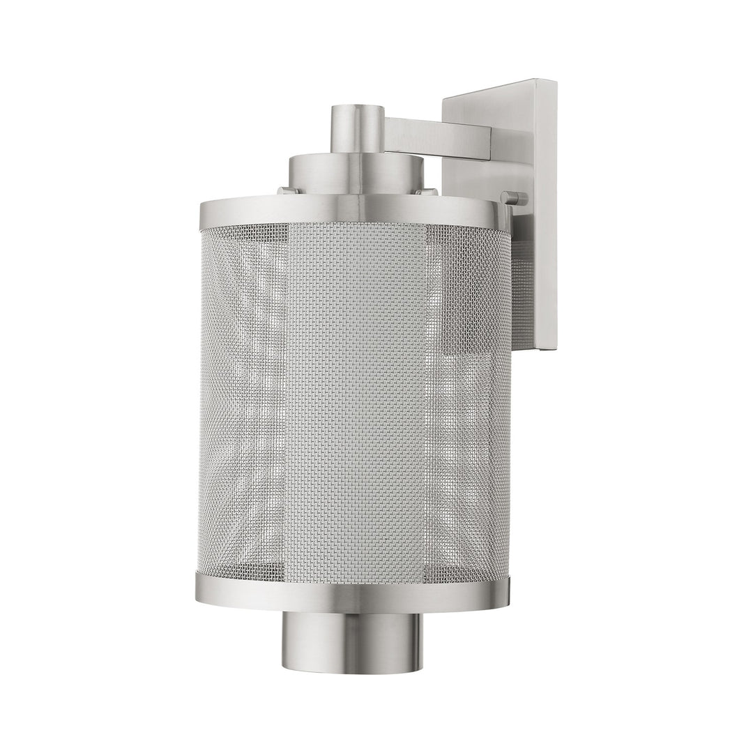 1 Light Brushed Nickel Wall Lantern