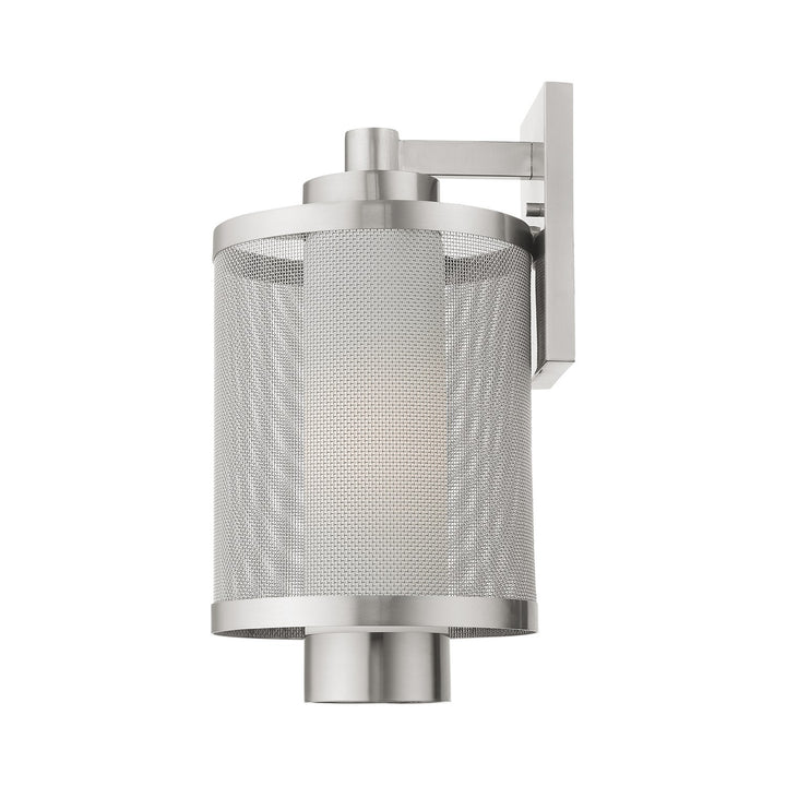 1 Light Brushed Nickel Wall Lantern