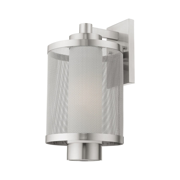 1 Light Brushed Nickel Wall Lantern