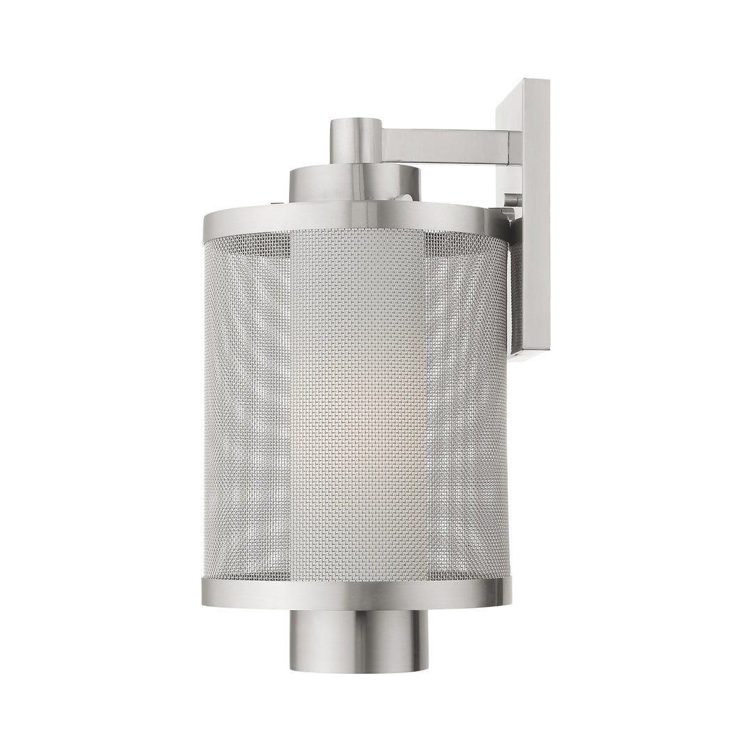 1 Light Brushed Nickel Wall Lantern