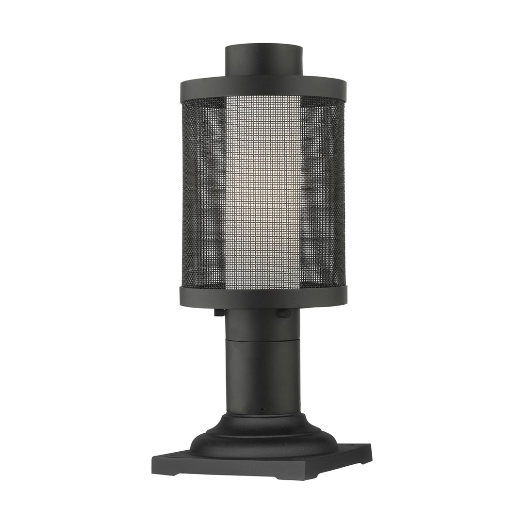 1 Light Textured Black Post Top Light
