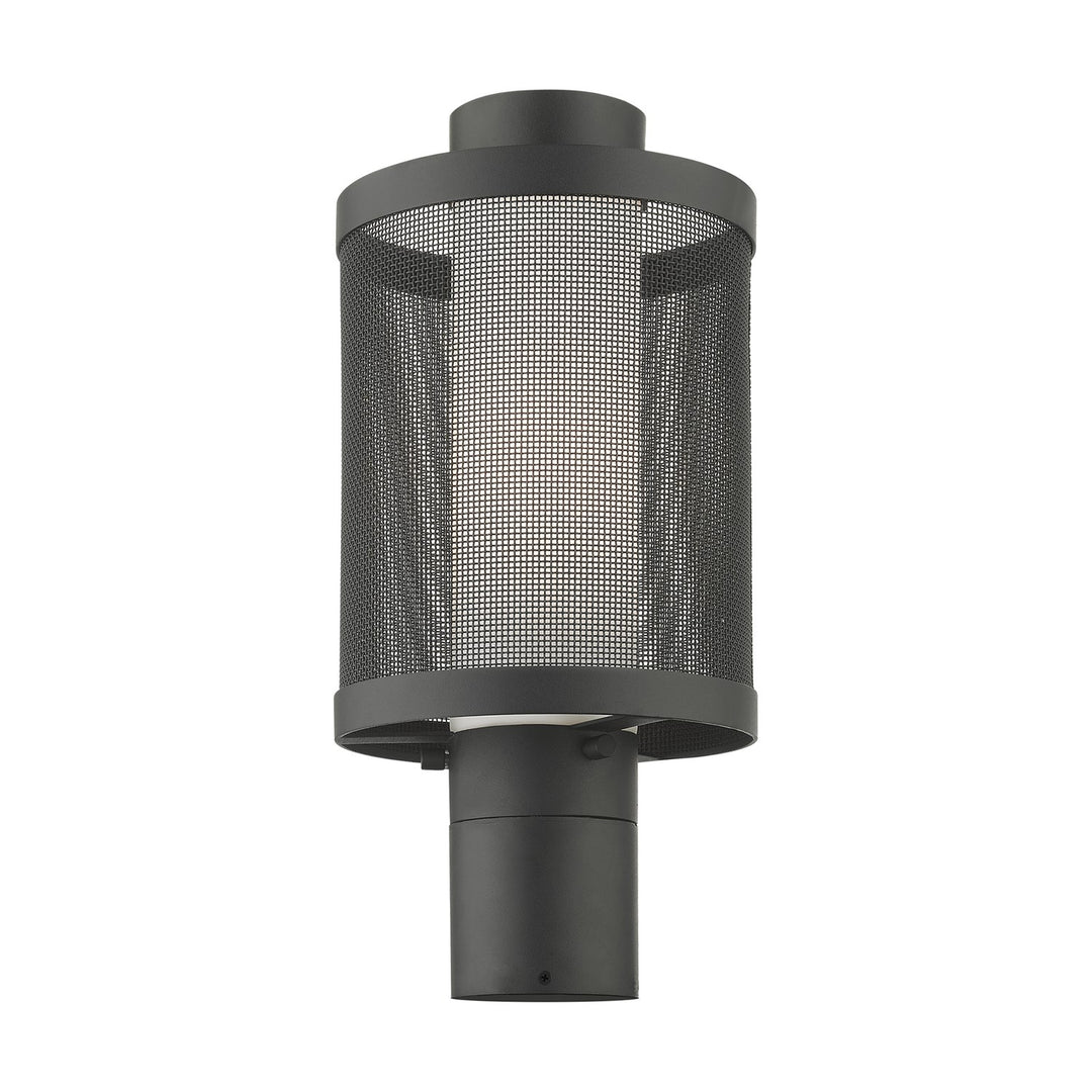 1 Light Textured Black Post Top Light