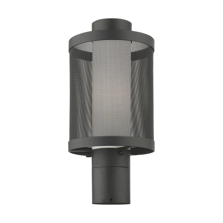 1 Light Textured Black Post Top Light