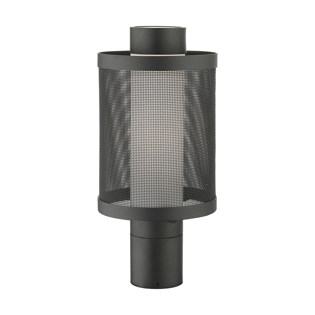 1 Light Textured Black Post Top Light
