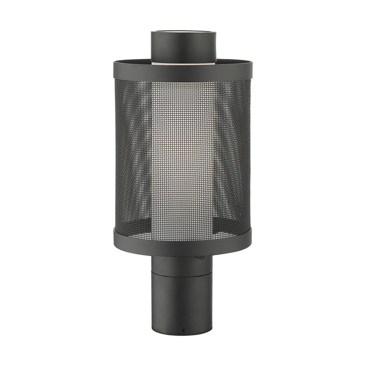 1 Light Textured Black Post Top Light