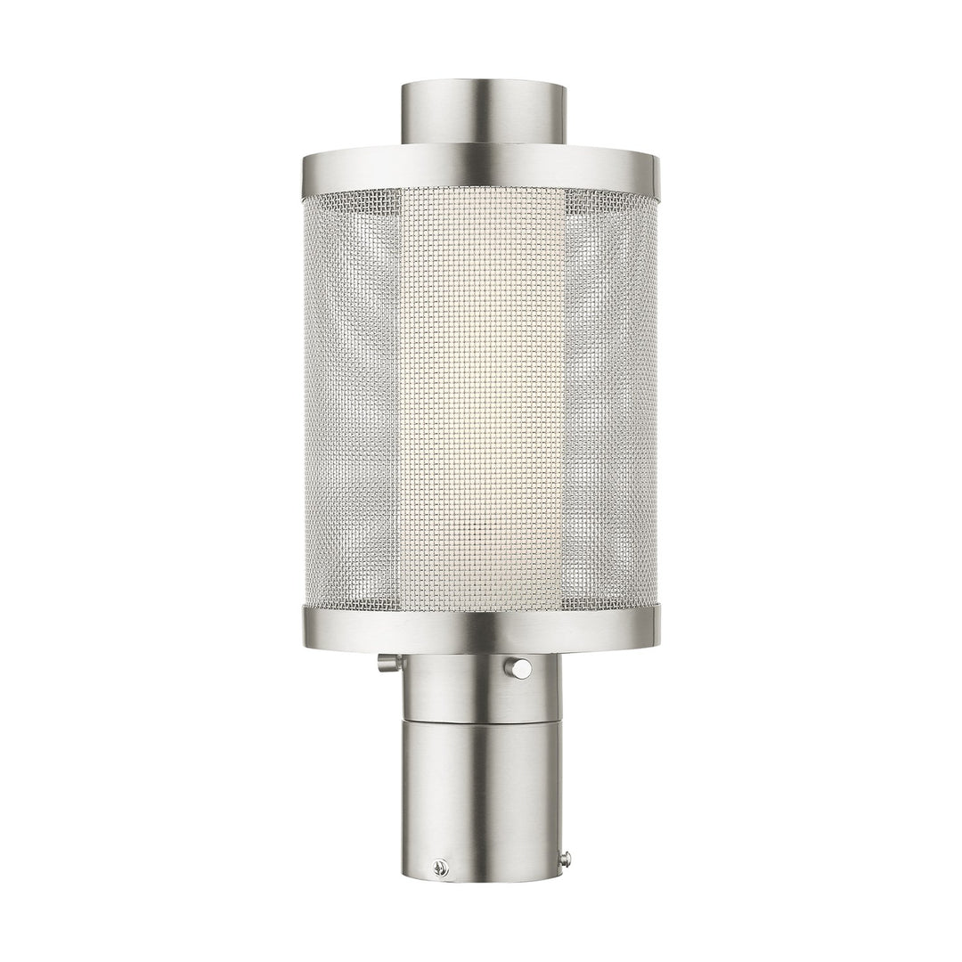 1 Light Brushed Nickel Post Top Light by Livex Lighting