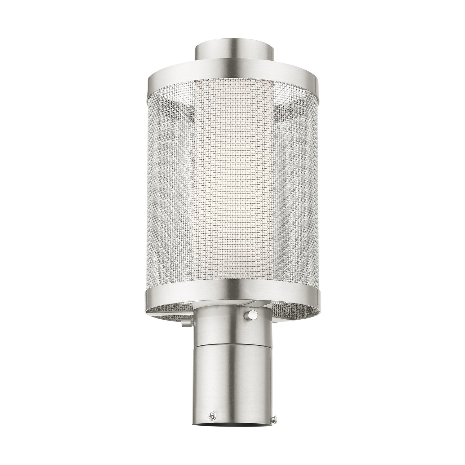 1 Light Brushed Nickel Post Top Light